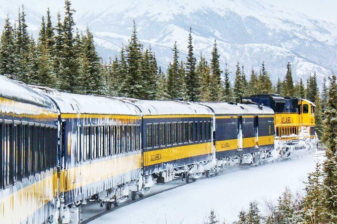 Alaska Railroad Aurora Winter Fairbanks to Anchorage One Way - Healy Canyon and the Nenana River: The North-of-Denali Stretch
