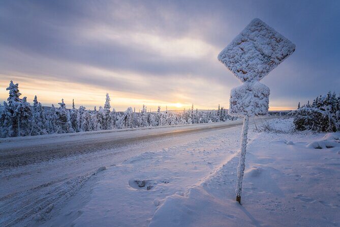 Arctic Circle Winter Drive Adventure - The Arctic Circle Monument Sign: The Moment You Actually Earn