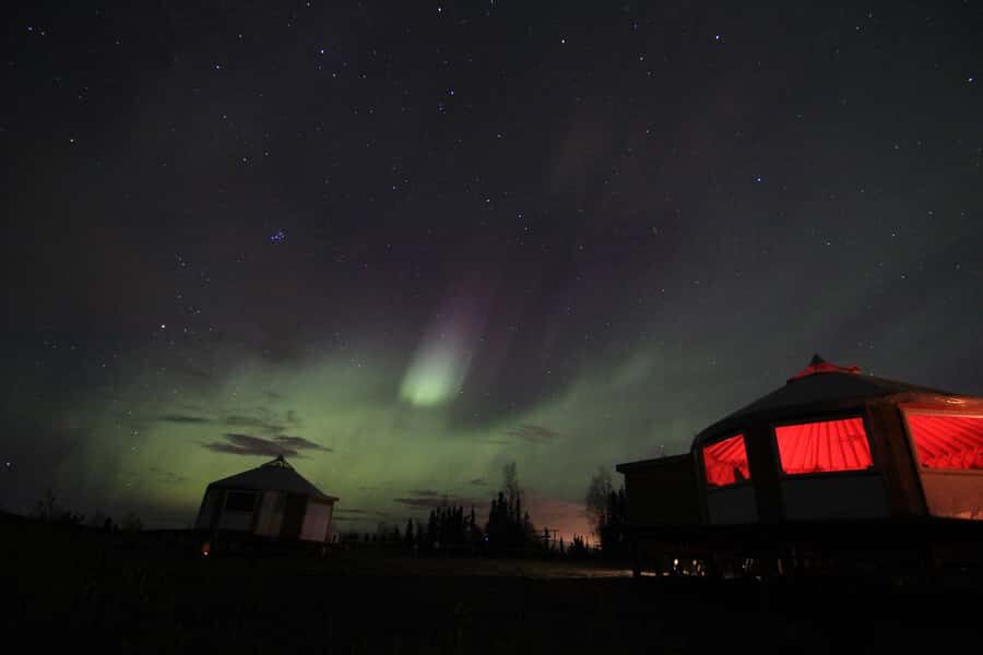 Late Night Yurt Dinner and Northern Lights - Fairbanks meets the dark-sky hunt: what the timing really buys you
